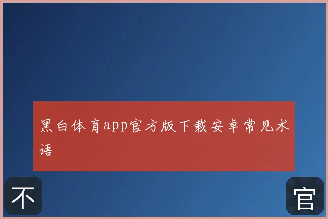 黑白体育app官方版下载安卓常见术语